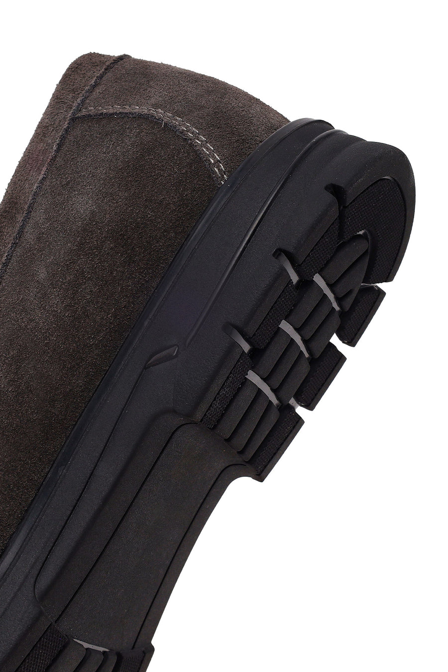Erkek Gri Süet Deri Casual Loafer