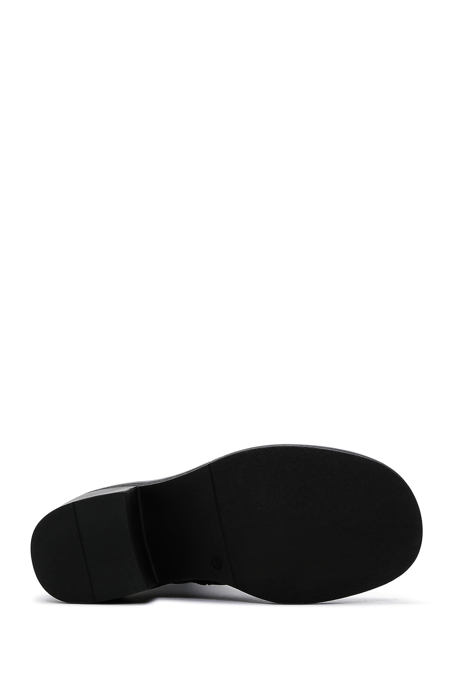 Women's Black Leather Zippered Heeled Boots