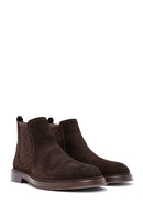 Men's Brown Suede Leather Chelsea Boots | Derimod