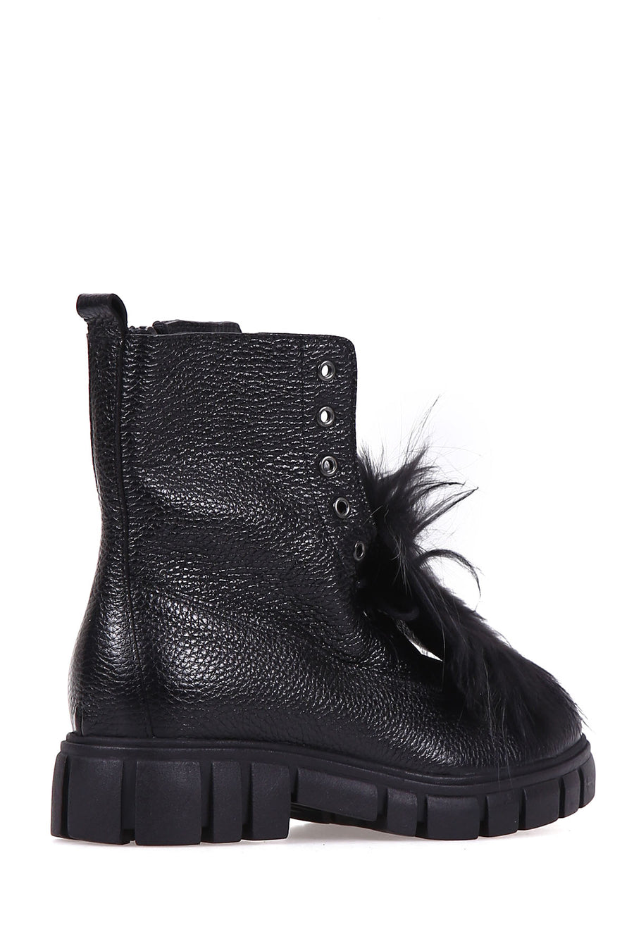 Women's Hairy Leather Boots