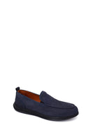 Erkek Lacivert Nubuk Deri Loafer | Derimod