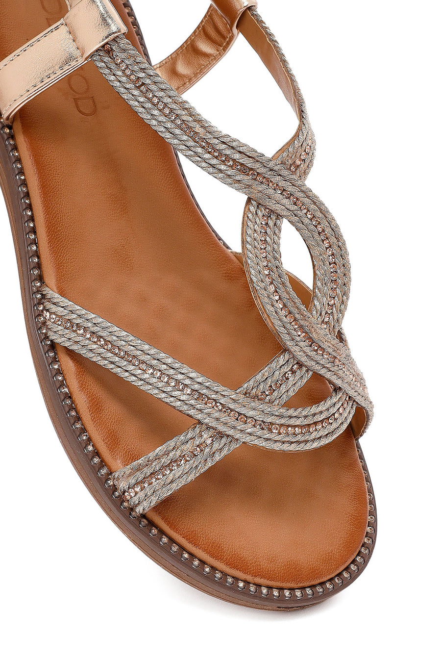 Kadın Pembe Taşlı Sandalet