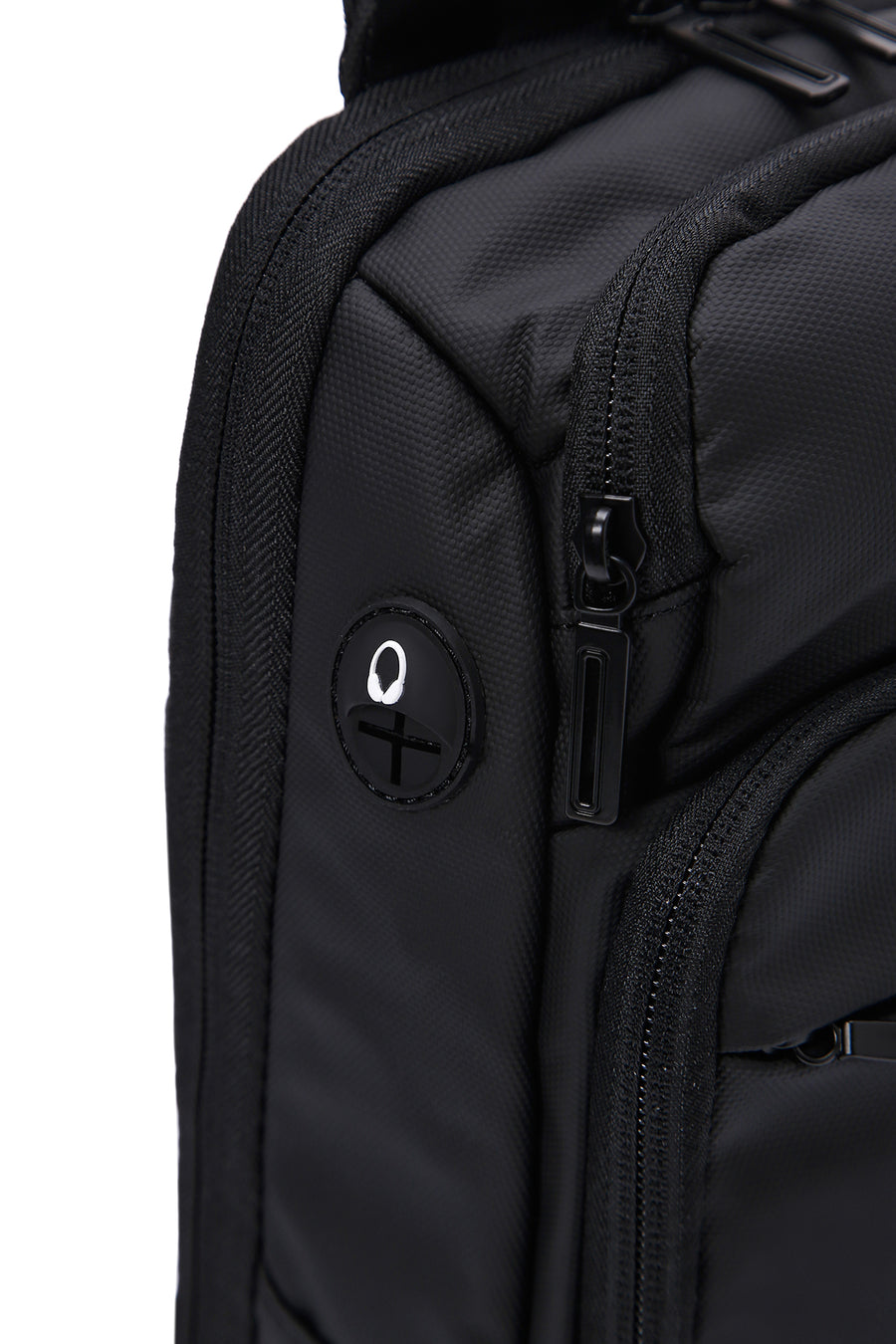 D-Pack Men's Black Technological Fabric Crossbody Bag
