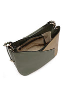 Woman Green Shoulder Bag with Short and Long Straps | Derimod