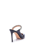 Women's Stone Detailed Heeled Slippers | Derimod