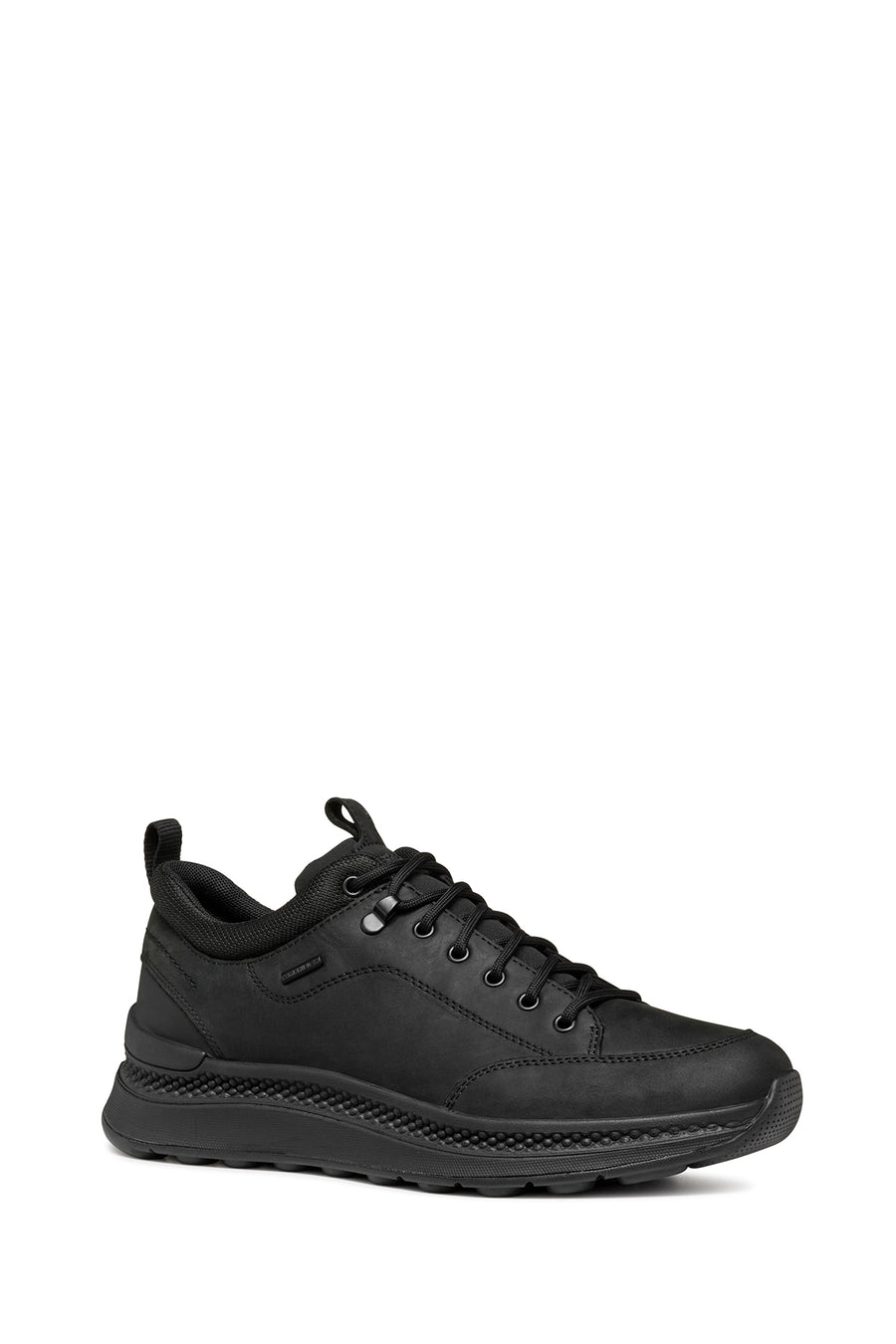 Geox Men's Black Spherica Active X2 Abx Laced Waterproof Leather Sneaker