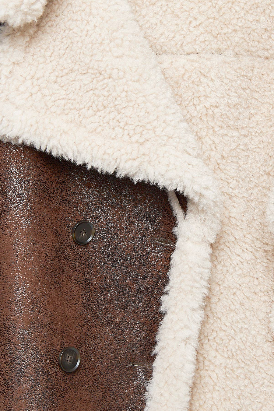 Colorado Women's Brown Double Breasted Teddy Coat