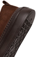 Erkek Kahverengi Bağcıklı Kalın Tabanlı Nubuk Deri Sneaker | Derimod