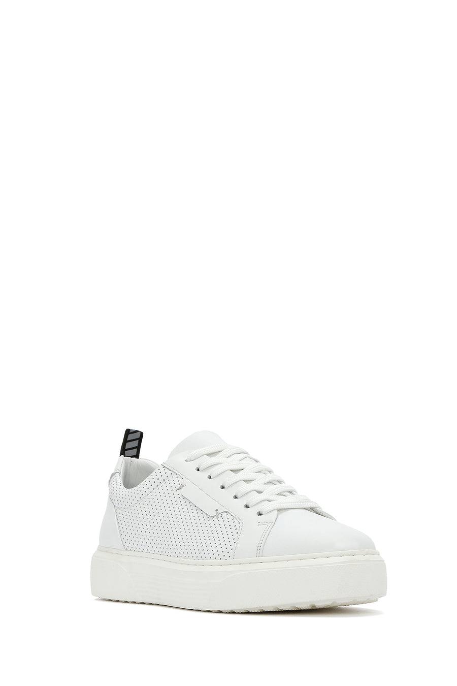 Erkek Beyaz Bağcıklı Deri Sneaker