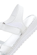 Kadın Beyaz Deri Comfort Sandalet | Derimod