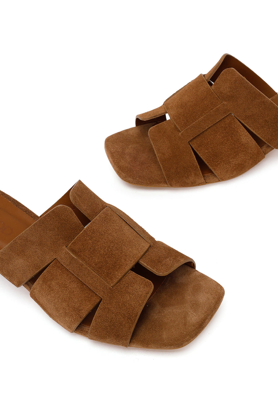 Woman Mink Thick-Heeled Suede Slipper