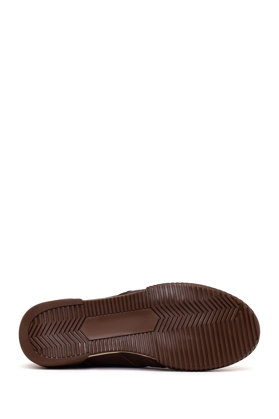 Woman Brown Lace-Up Leather Sneaker