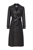 Beyonce Women's Black Leather Coat | Derimod
