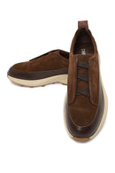 Erkek Kahverengi Kalın Tabanlı Deri Casual Sneaker | Derimod