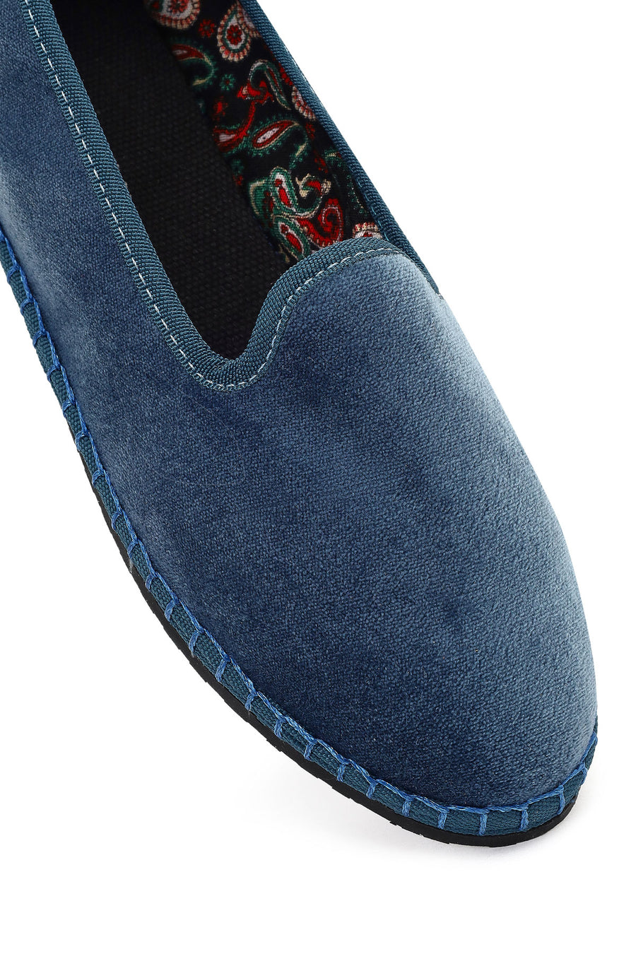 Women's Blue Fabric Loafer