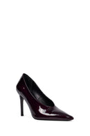 Women's Burgundy Thin Heeled Patent Leather Stiletto | Derimod
