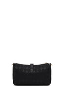 Woman Black Printed Mini Shoulder Bag | Derimod