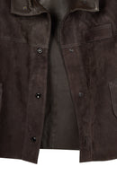 Sandiego Woman Brown Oversize Suede Jacket | Derimod
