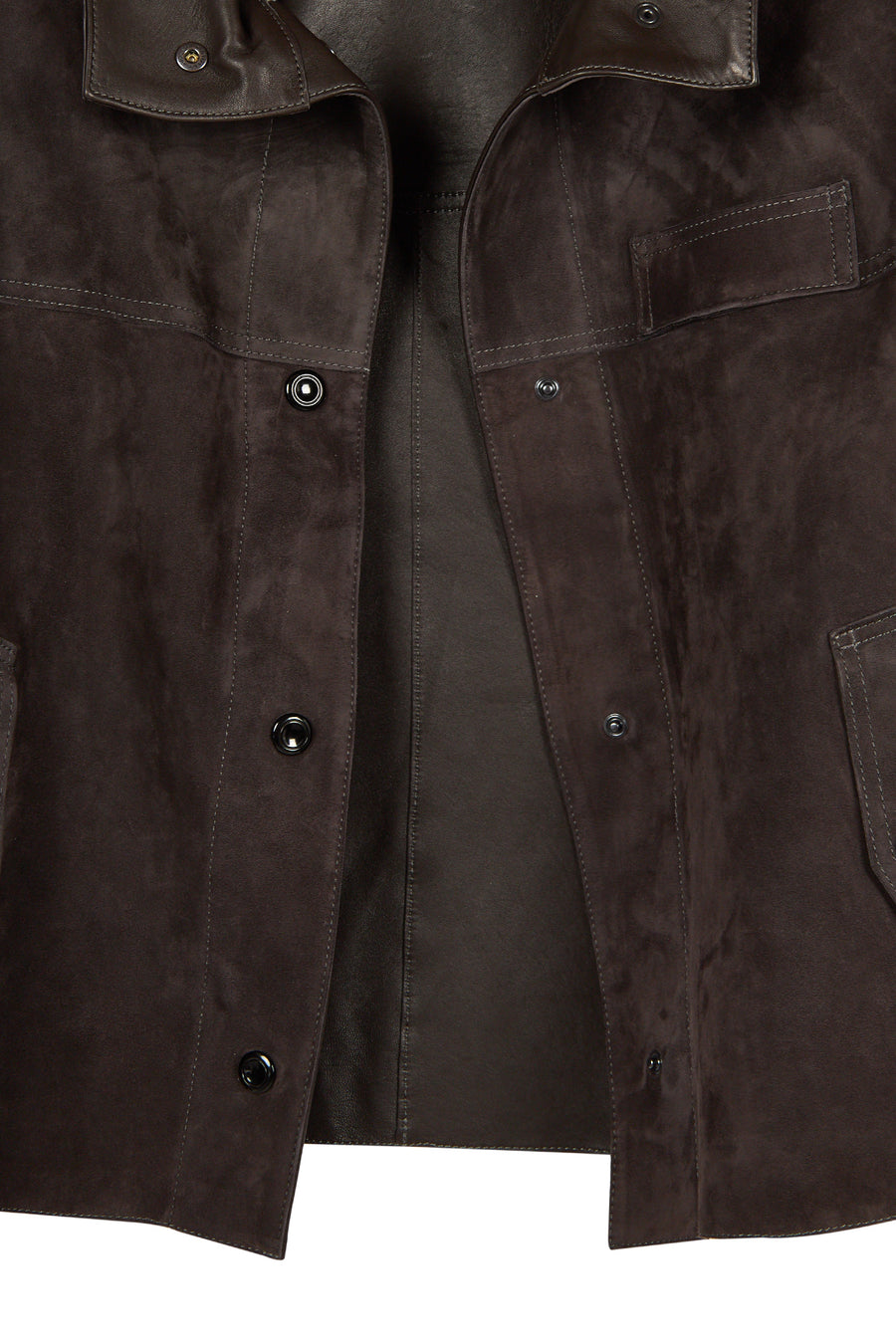 Sandiego Woman Brown Oversize Suede Jacket