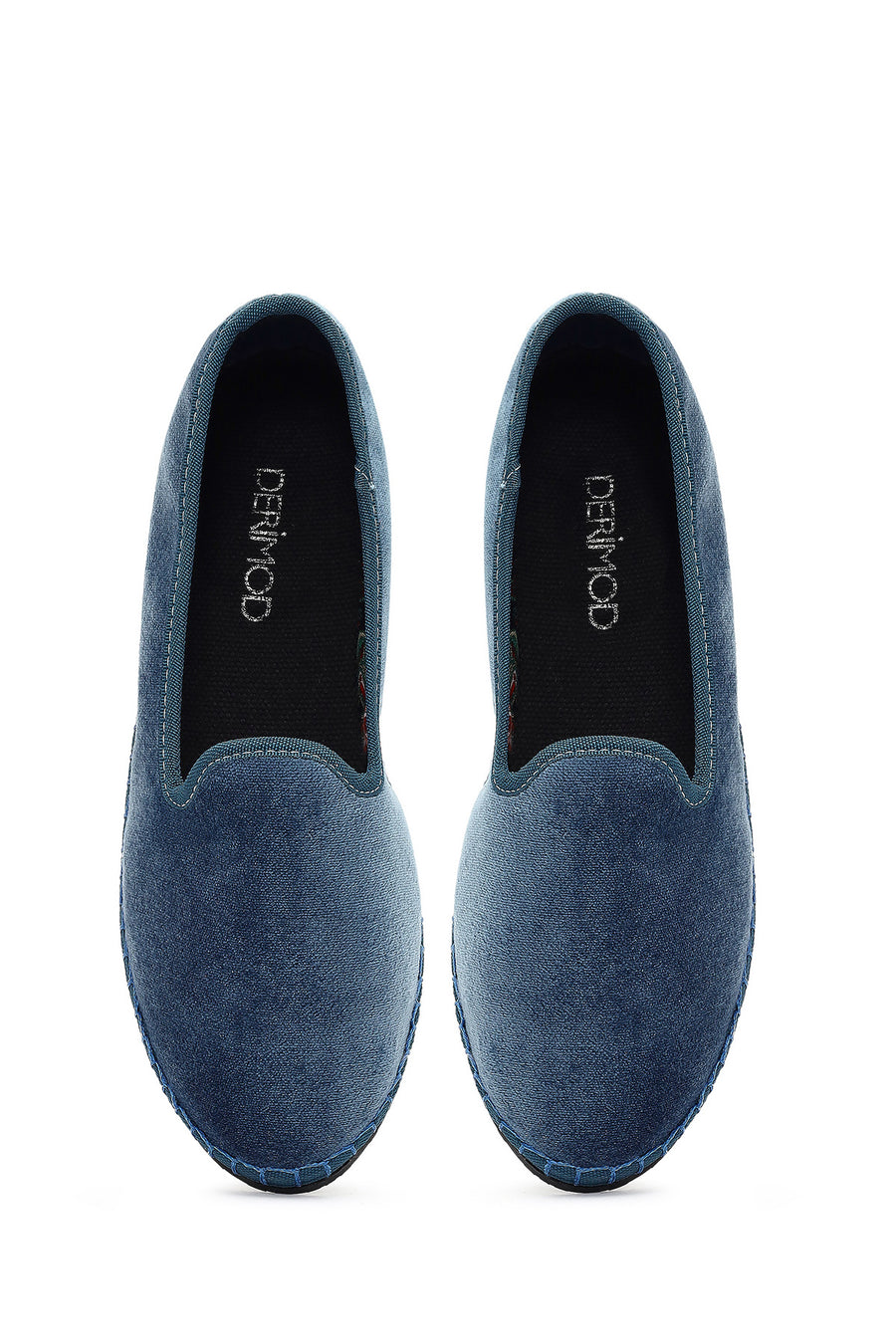 Women's Blue Fabric Loafer