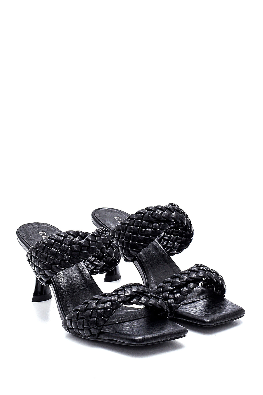 Women's Knitted Detailed Heeled Slippers