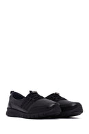 Woman Black Leather Comfort Loafer | Derimod