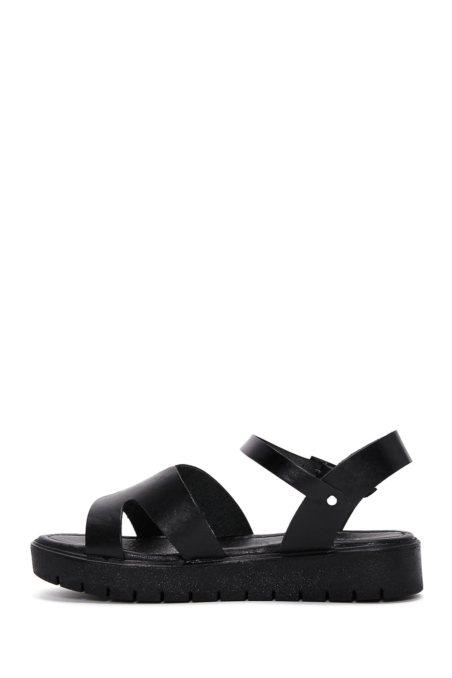 Women's Black Leather Bodrum Sandals