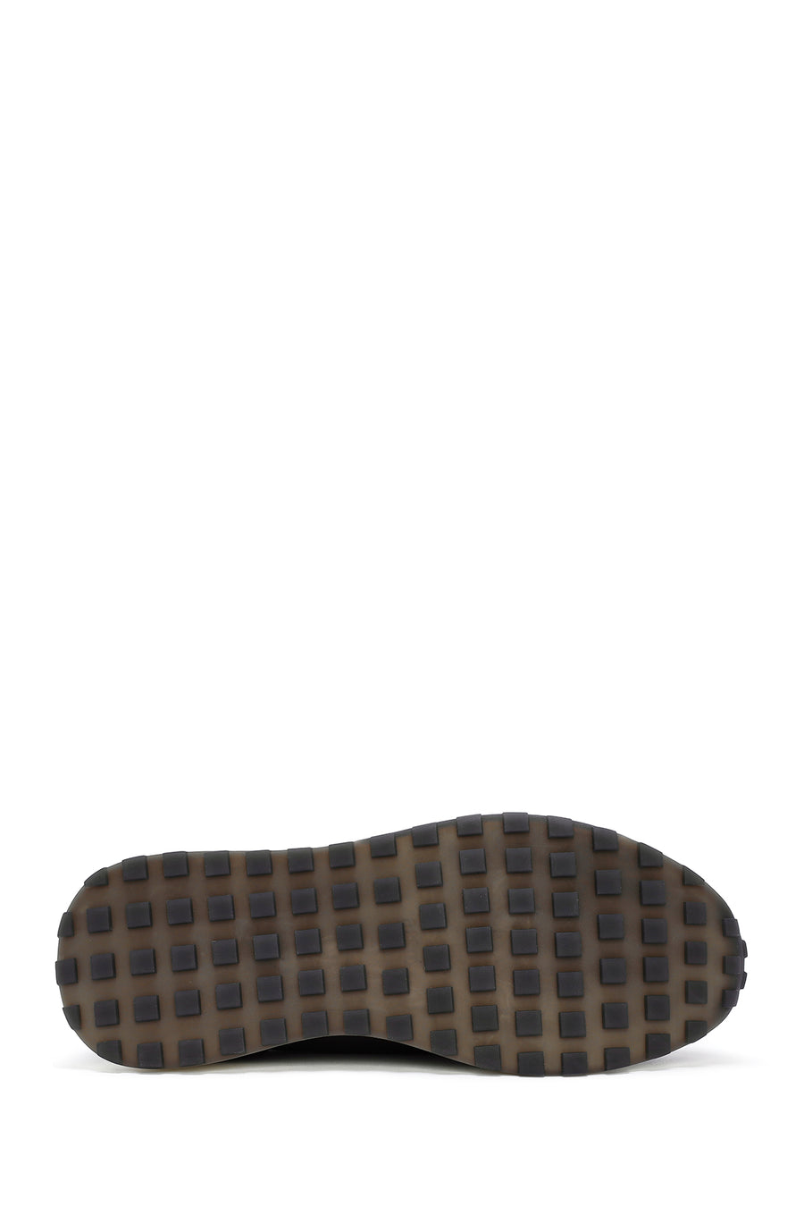 Erkek Siyah Kalın Tabanlı Bağcıklı Deri Casual Sneaker