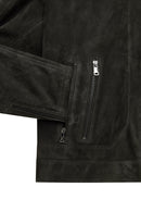 Patrick Men's Grey Suede Leather Jacket | Derimod