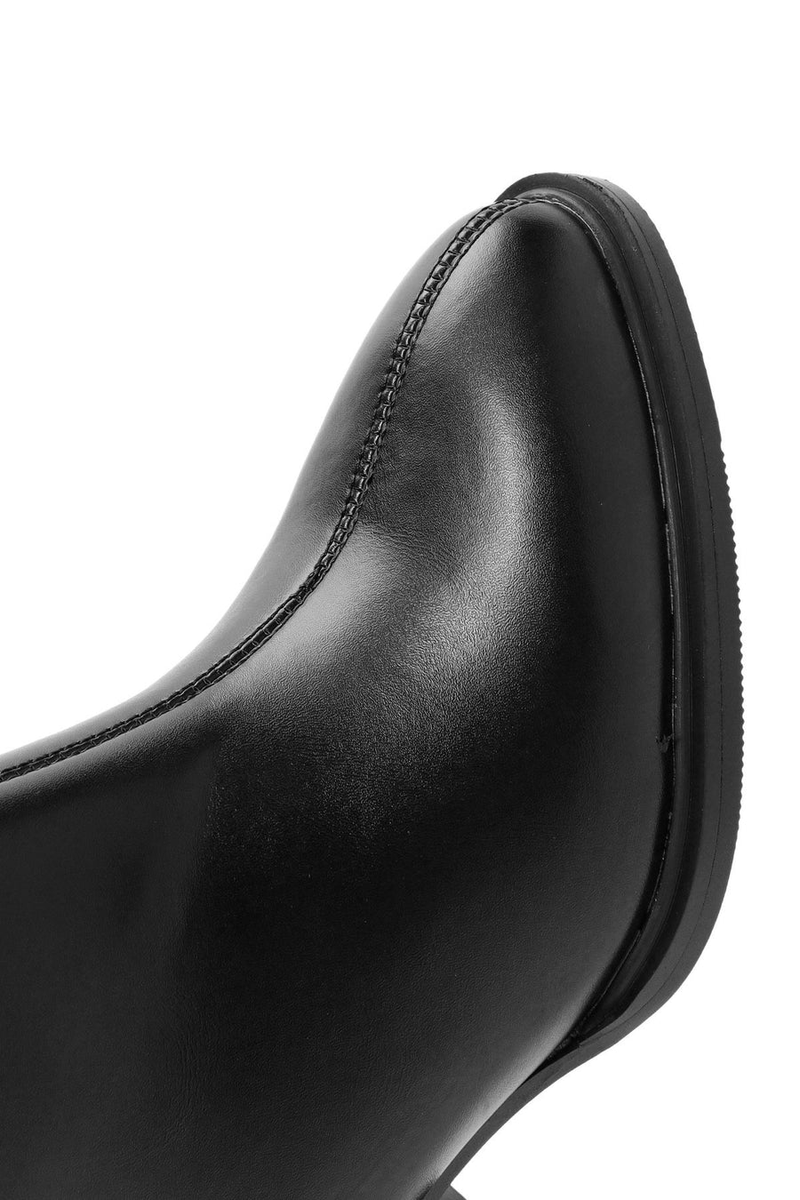 Woman Black Zip Closure Heeled Boots