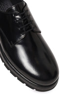 Male Black Lace-Up Thick-Soled Leather Casual Shoes | Derimod