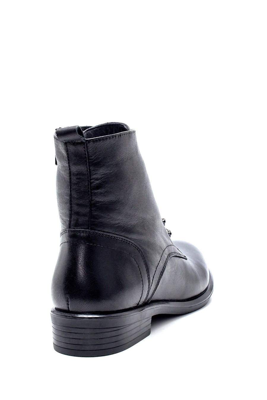 Women's Leather Lacing Detailed Boots