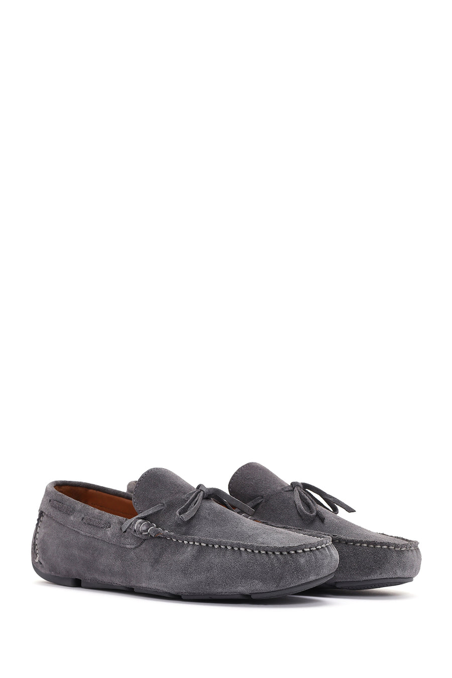 Men's Gray Suede Leather Loafer