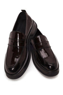 Erkek Bordo Kalın Tabanlı Deri Loafer | Derimod