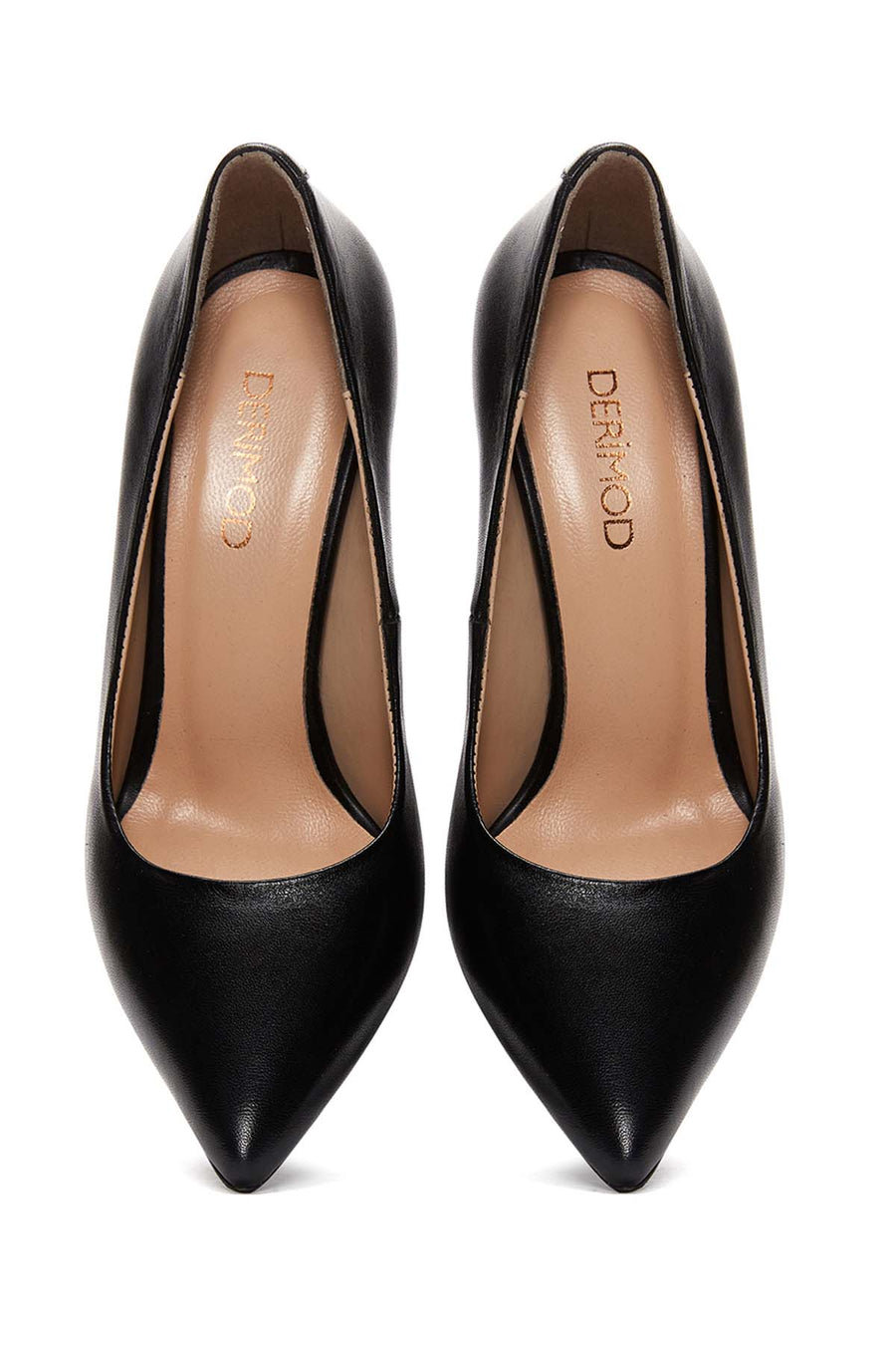 Kadın Siyah Deri Stiletto