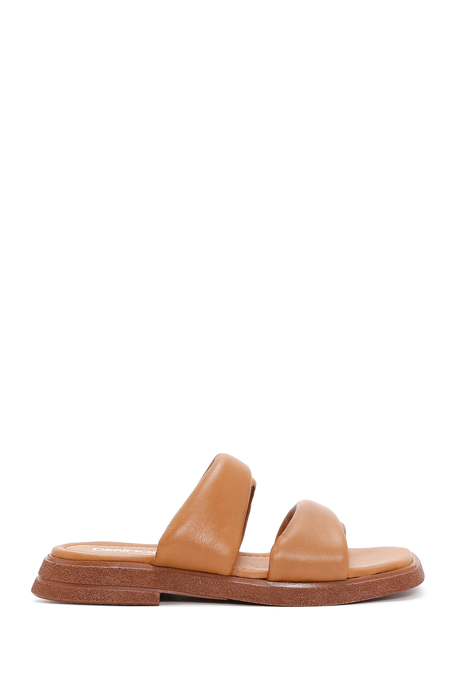 Women's Tan Leather Comfort Slippers 23SFD361318 | Derimod