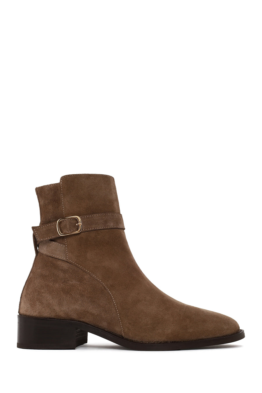 Woman Mink Zip Closure Suede Boots WF170007DS | Derimod