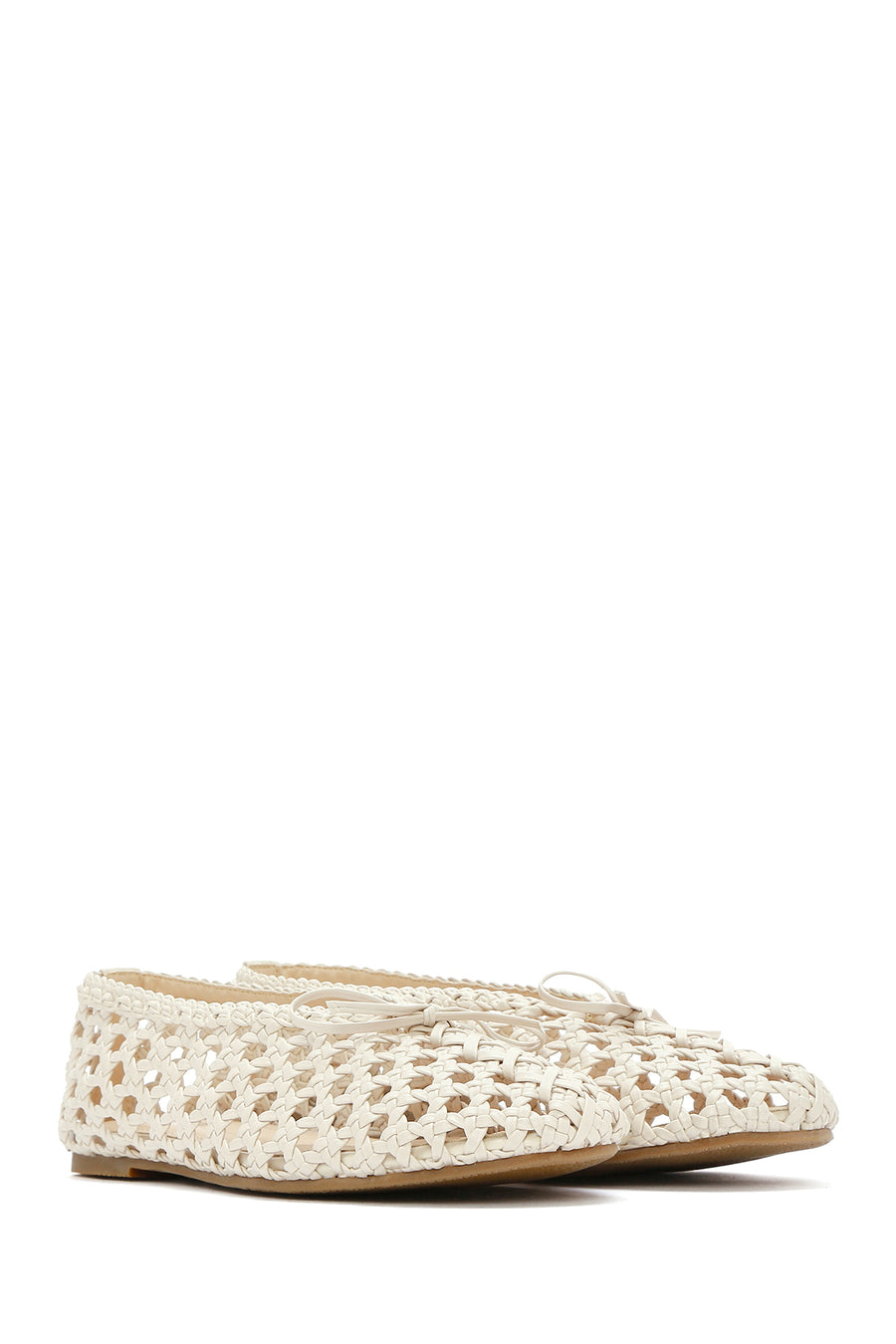 Women's Cream Knitted Ballerina