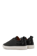 Male Black Leather Sneaker | Derimod