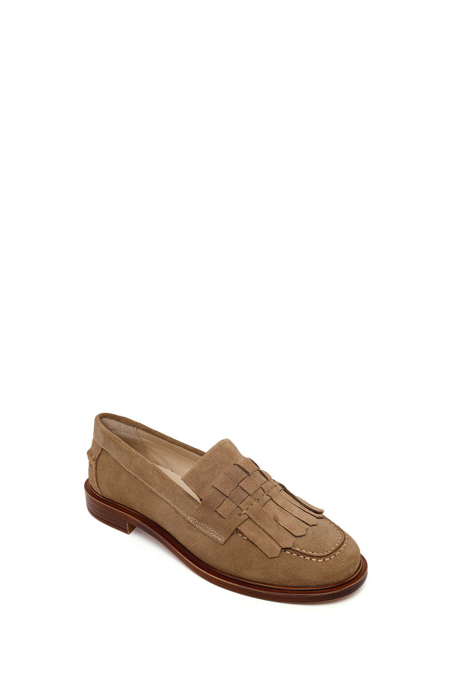 Woman Mink Tasselled Suede Leather Loafer