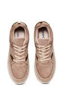 Kadın Bej Süet Deri Sneaker | Derimod