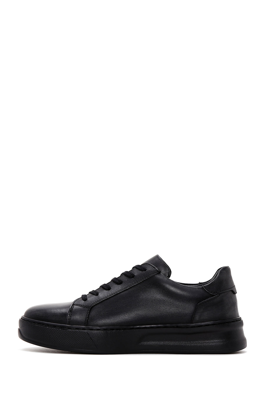 Erkek Siyah Deri Sneaker