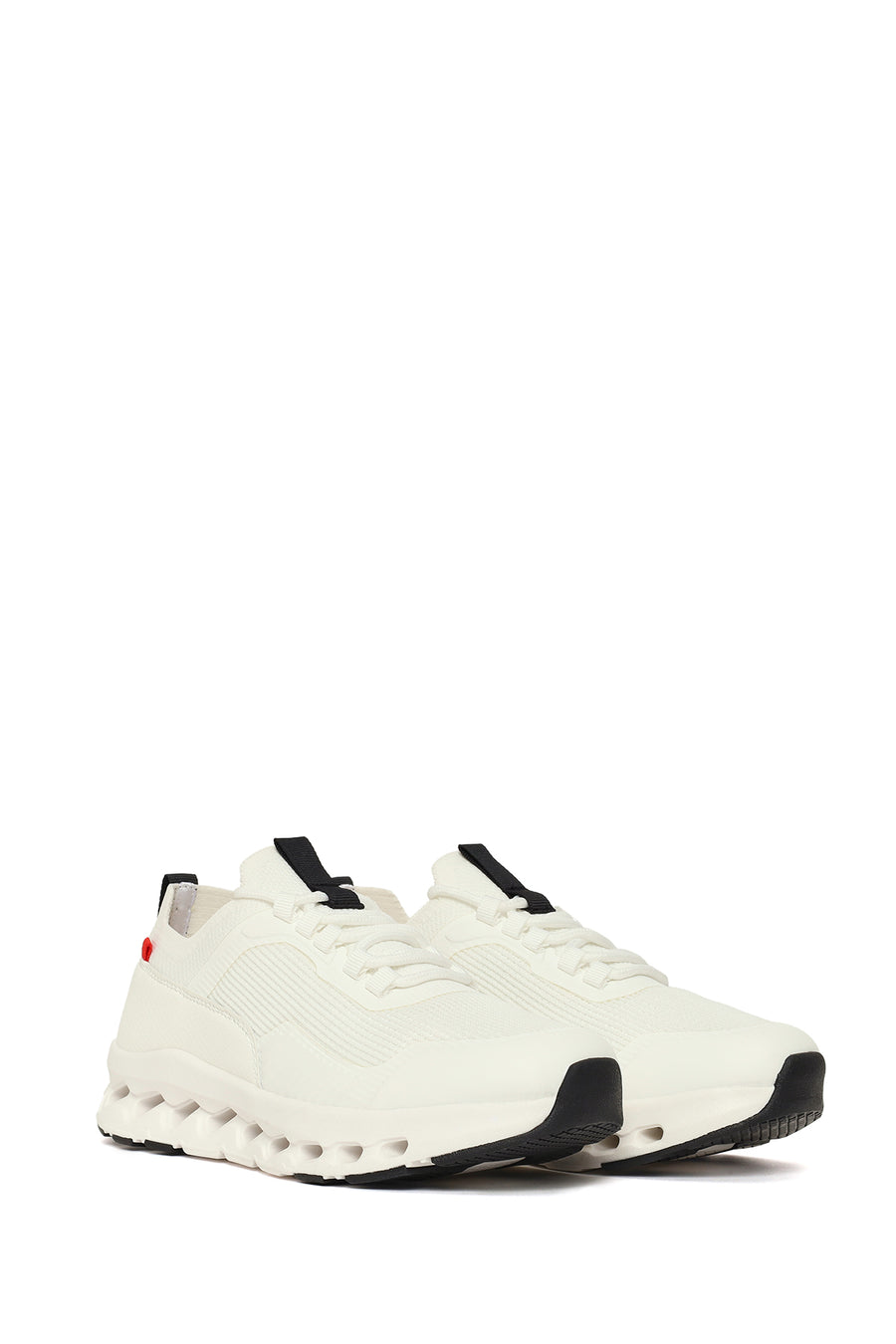 Derimod Zero Woman White Thick-Soled Lace-Up Fabric Sneaker