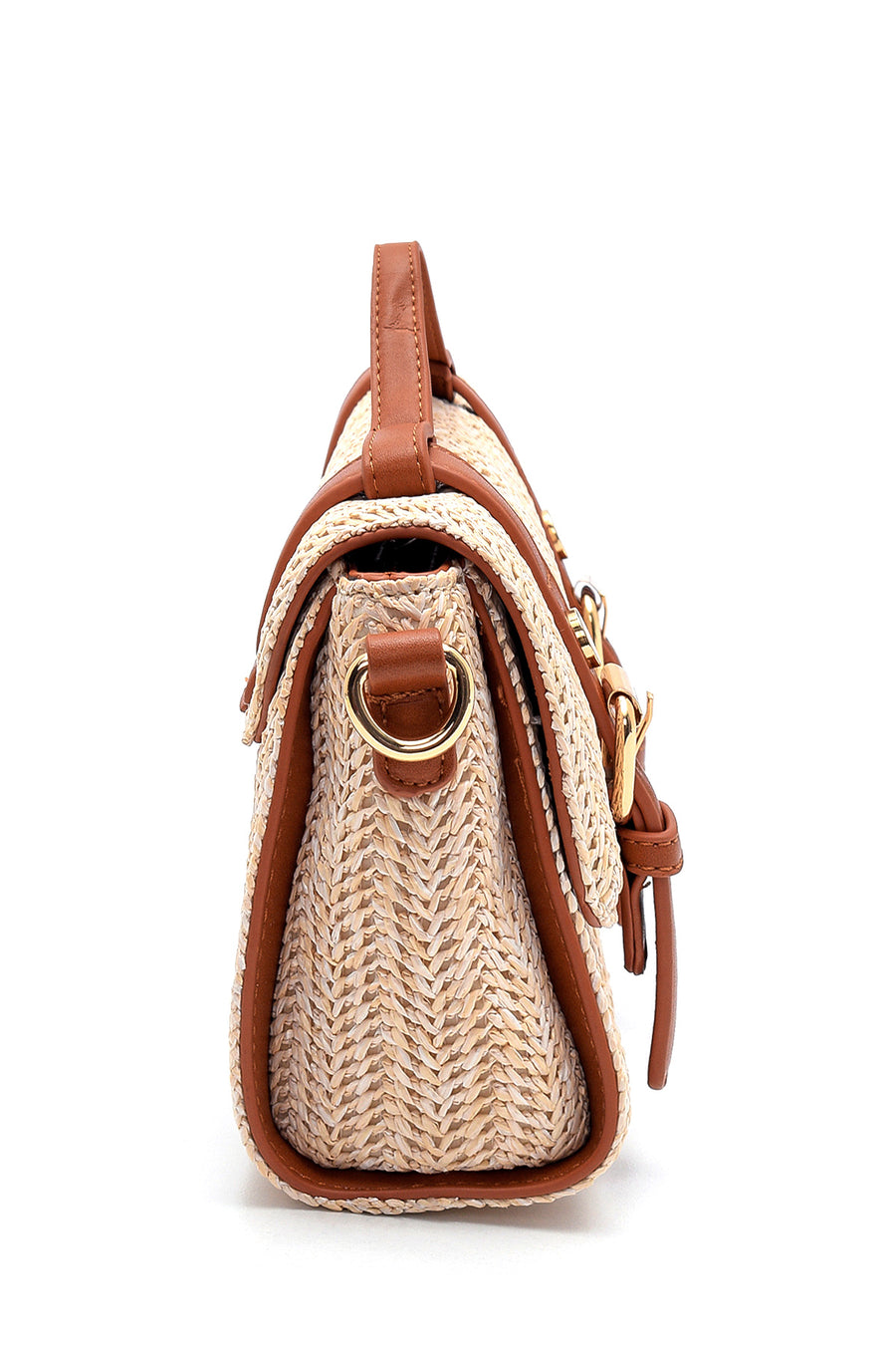 Women's Straw Detailed Crossbody Bag