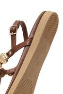 Woman Brown Buckled Flip-Flop Sandal | Derimod