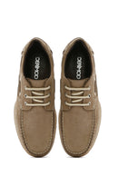 Men's Beige Lace-Up Nubuck Leather Casual Shoes | Derimod