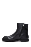 Men's Leather Zippered Boots | Derimod