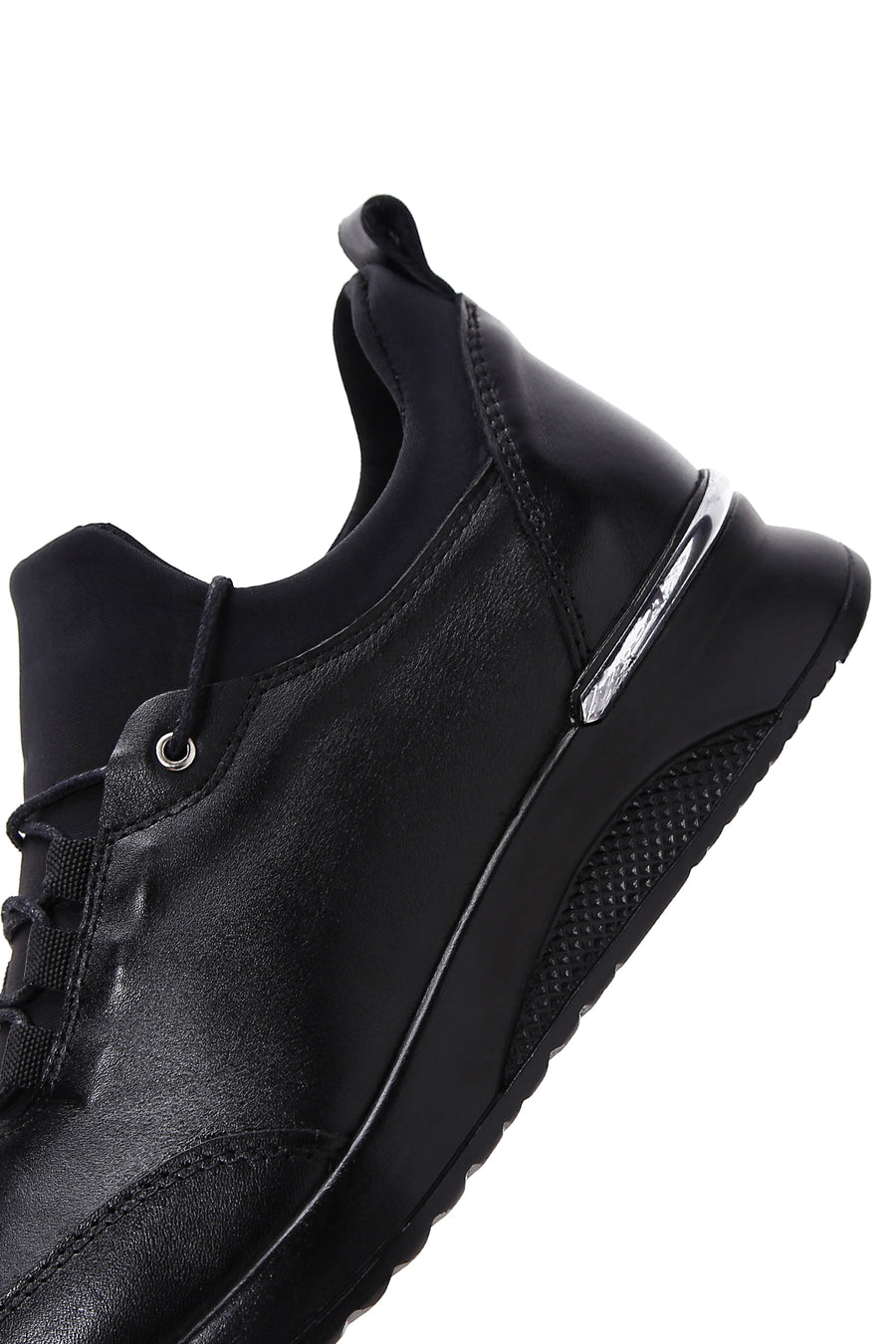 Kadın Siyah Deri Casual Sneaker