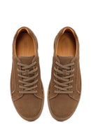 Erkek Vizon Bağcıklı Süet Deri Sneaker | Derimod