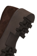 Woman Brown Thick-Soled Tassel Suede Loafer | Derimod